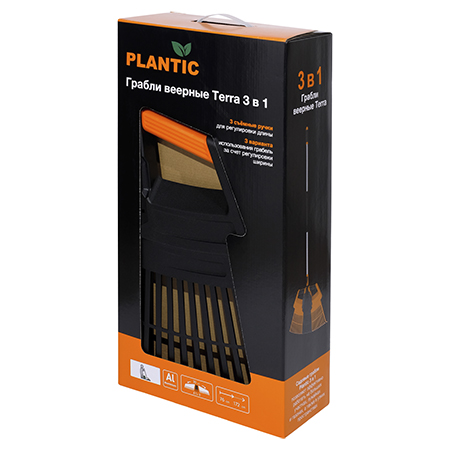 Грабли веерные Plantic Terra 3 в 1